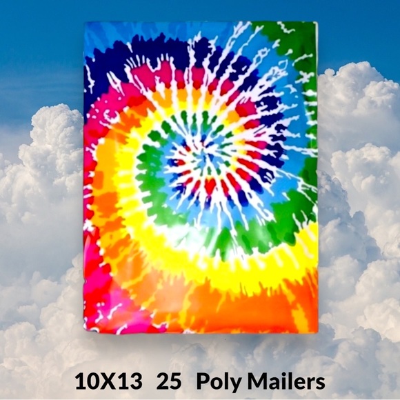 Other - ( Quantity 25 10x13 ) Tie Dye Swirl Hippie Poly Mailers Bag Shipping Envelope